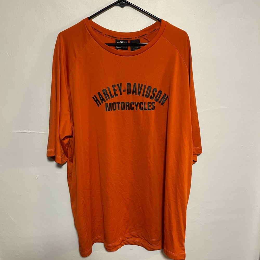Harley-Davidson Men's Orange Motorcycle Tee